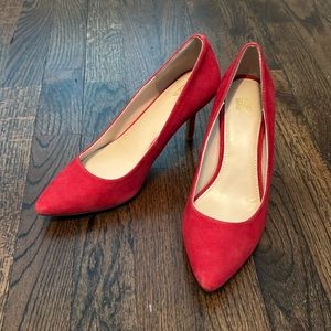 Victoria’s Secret red kidsuede high heels, size 6B